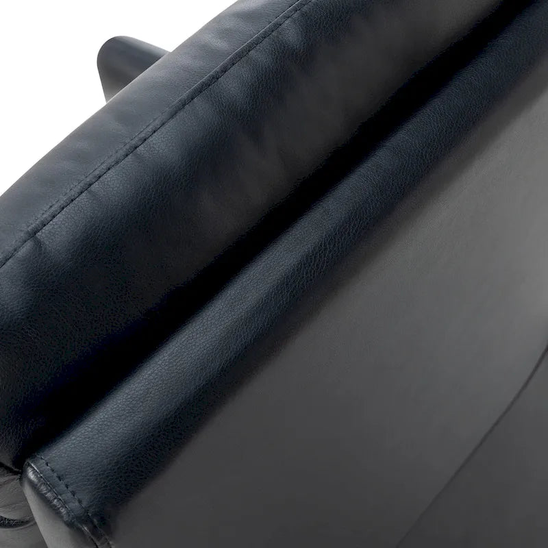 Manual Swivel Recliner High Back Polyester Upholstery Metal Swivel Base