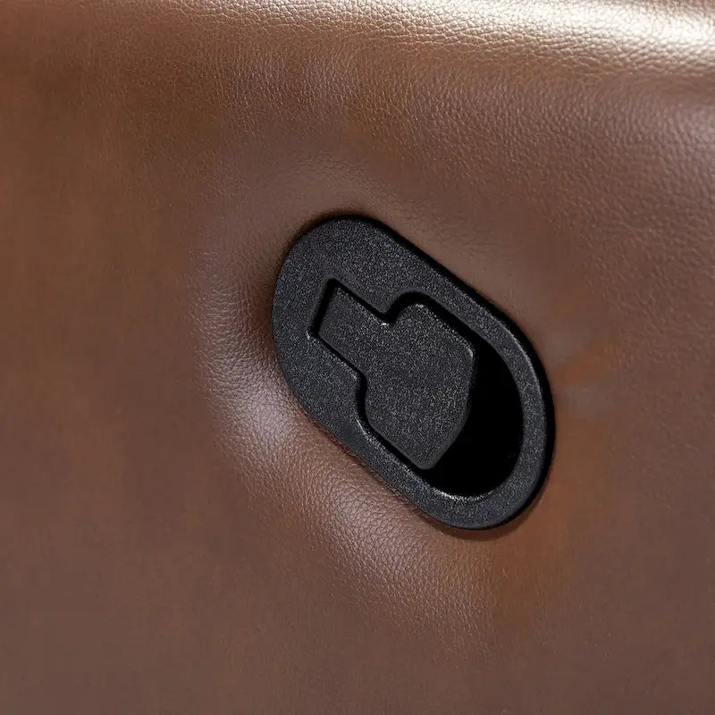Manual Swivel Recliner High Back Polyester Upholstery Metal Swivel Base