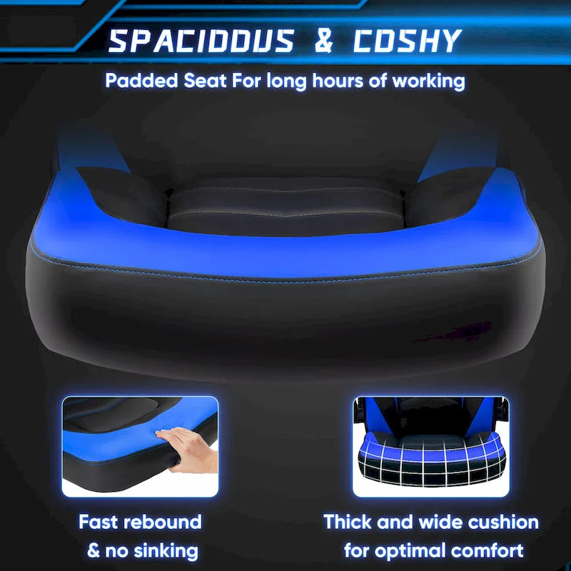 Ergonomic Gaming Office Chair with Flip-Up Armrests Black Multi-Color