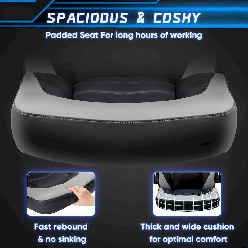 Ergonomic Gaming Office Chair with Flip-Up Armrests Black Multi-Color