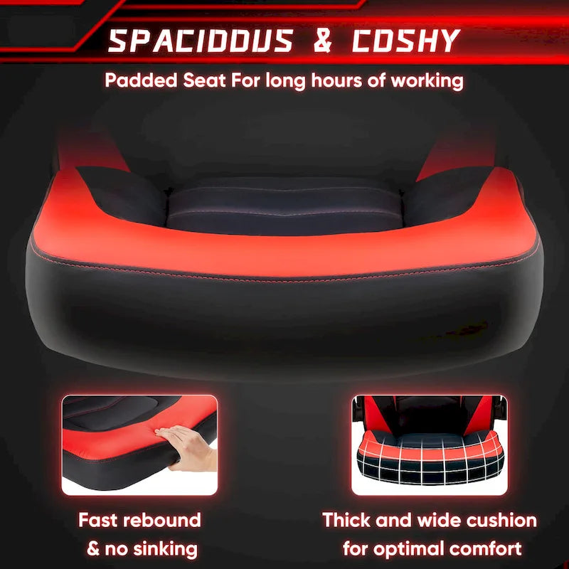 Ergonomic Gaming Office Chair with Flip-Up Armrests Black Multi-Color